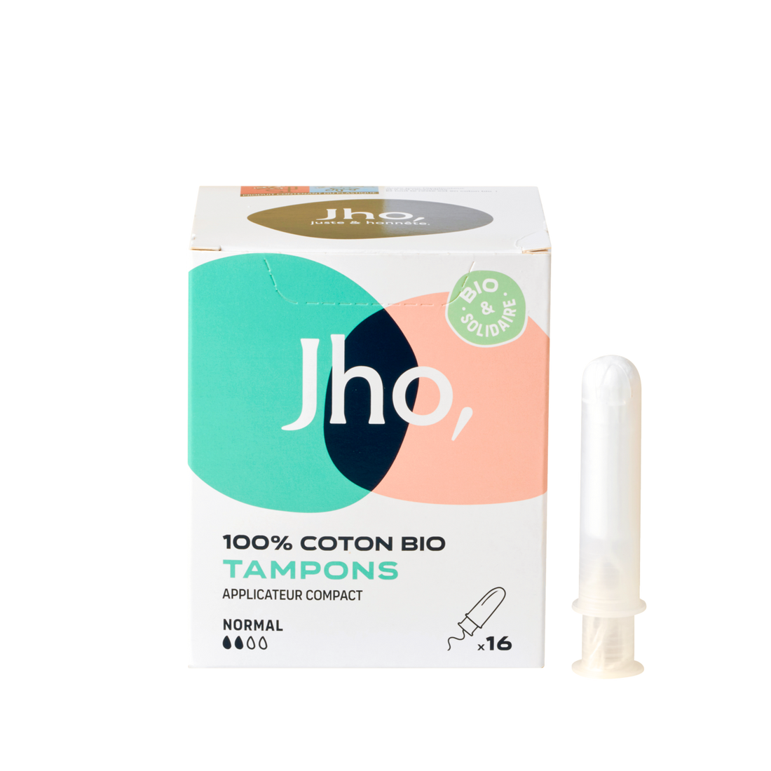 Tampons avec applicateur compact en coton bio