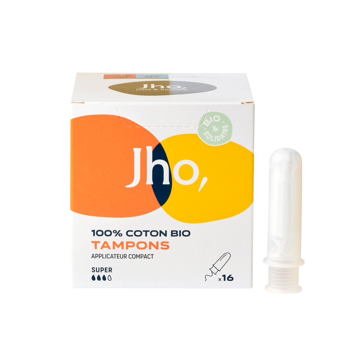 Tampons avec applicateur compact en coton bio