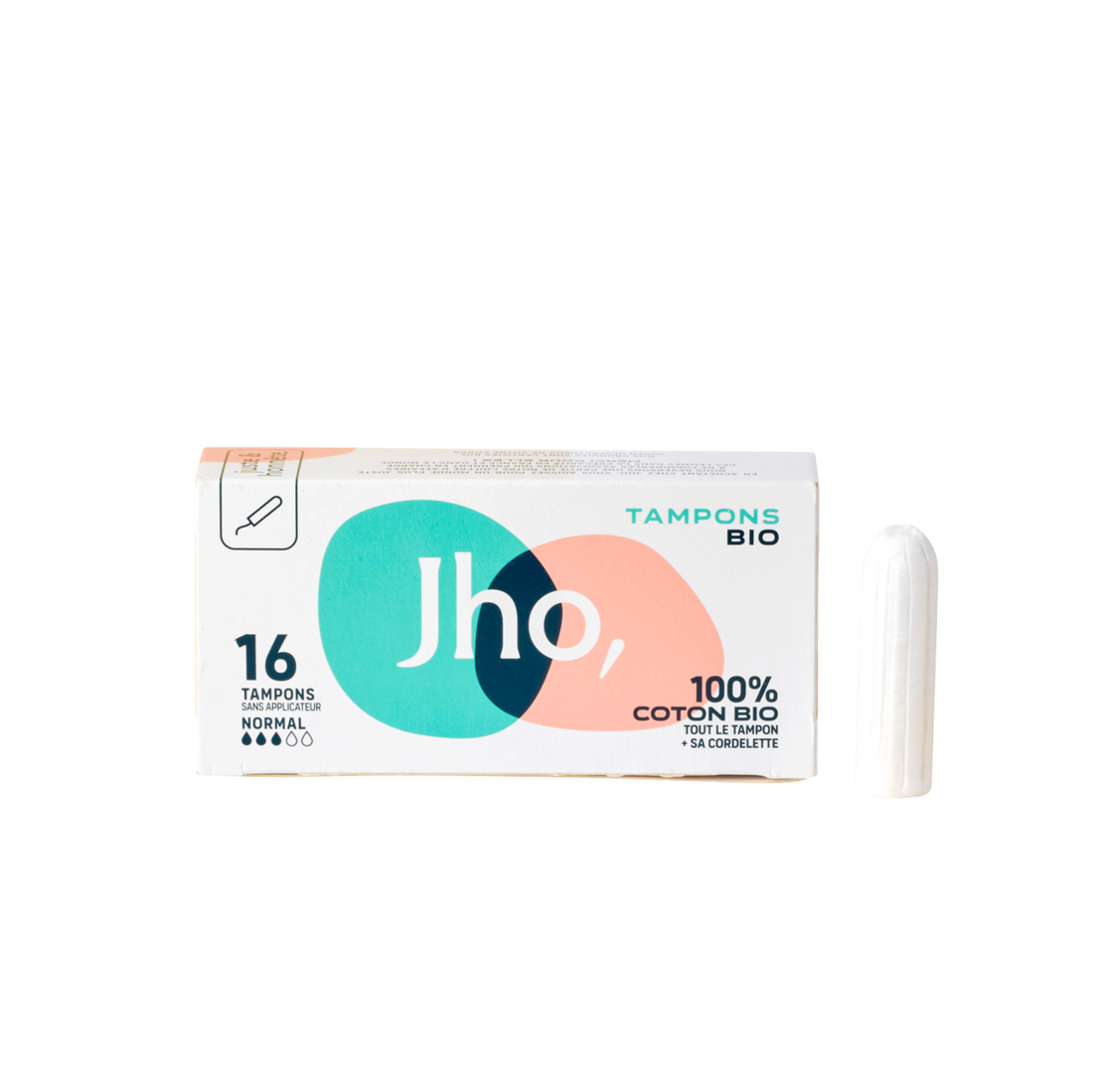 Tampons sans applicateur en coton bio