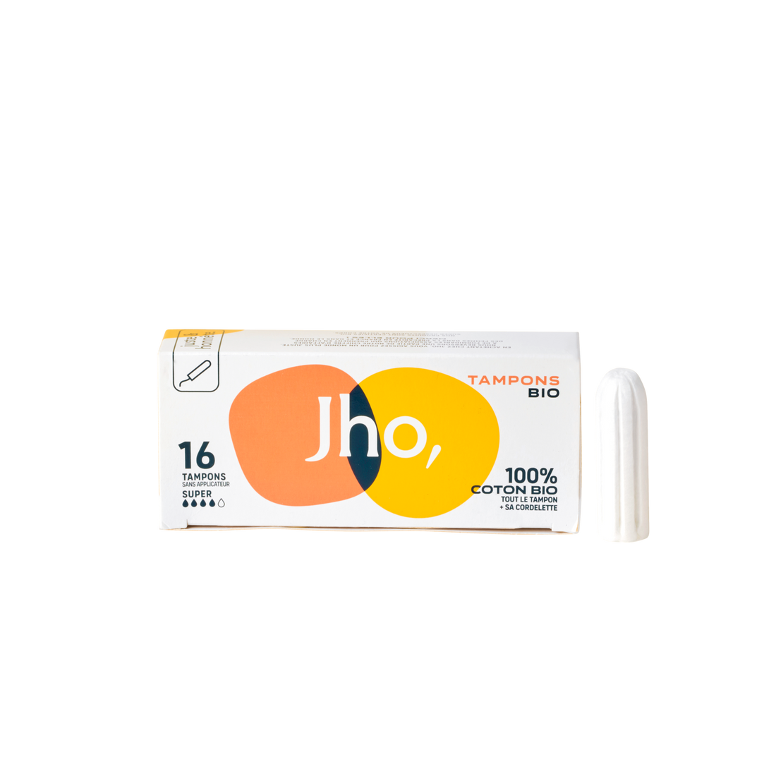 Tampons sans applicateur en coton bio