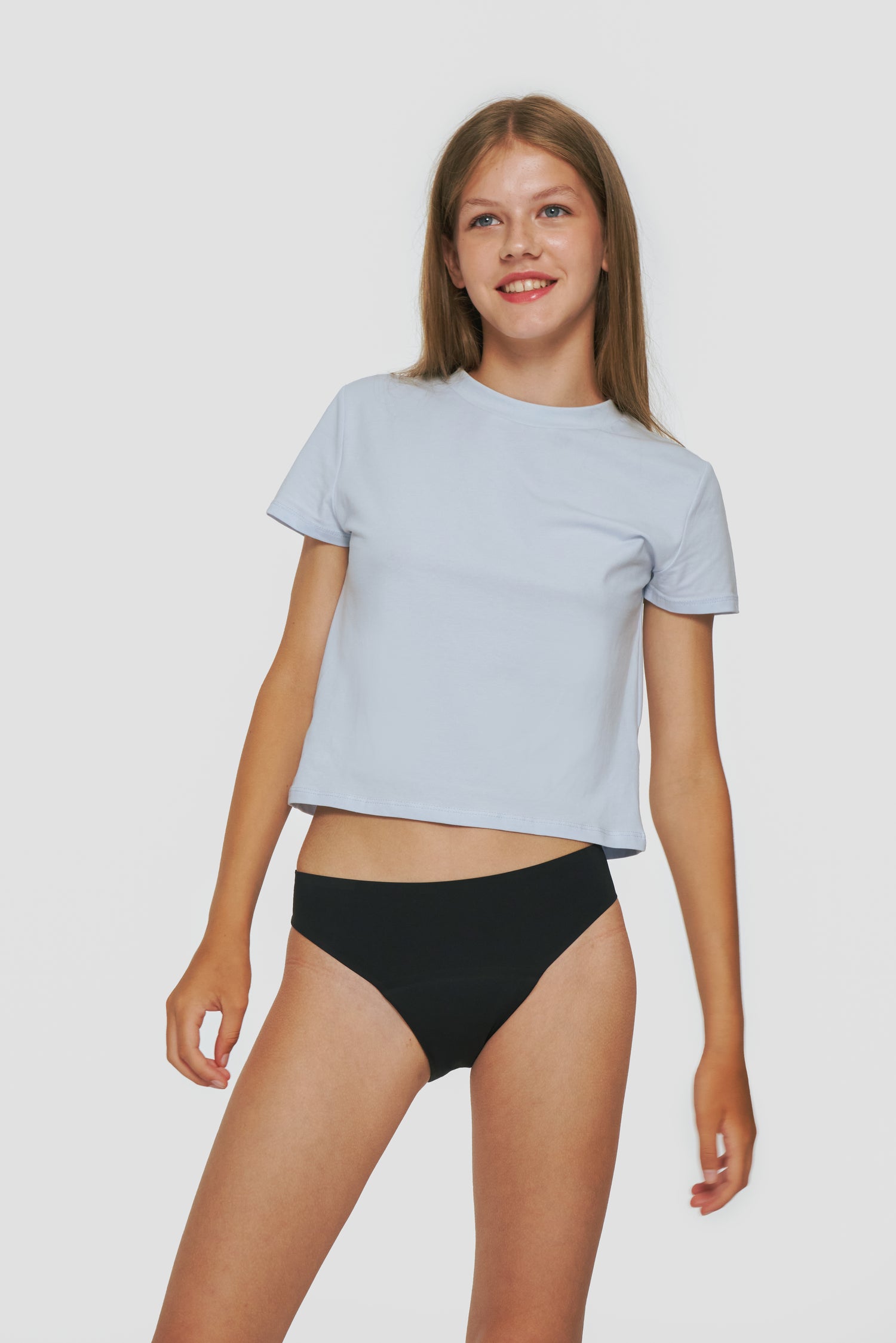 Culotte menstruelle noire pour ados - Flux moyen